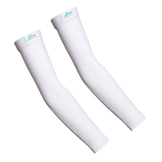 No Pockets White UPF 50 Sun Protective Sleeves 2 Sleeves per Pair - Zun Rays Clothing